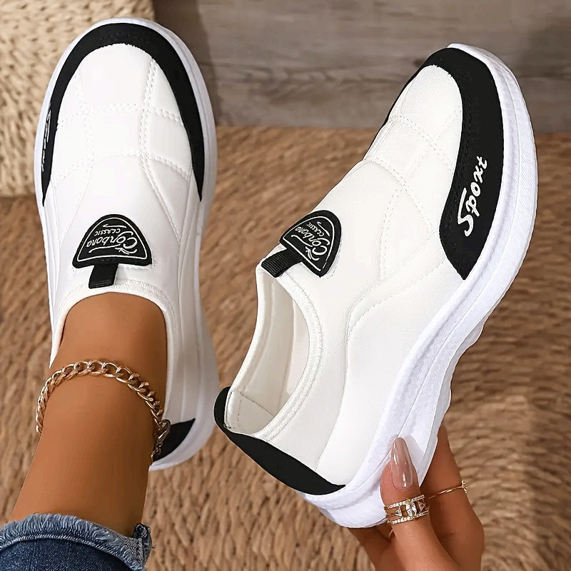 Women's Breathable Slip-On Walking Sneakers - All-Day Comfort