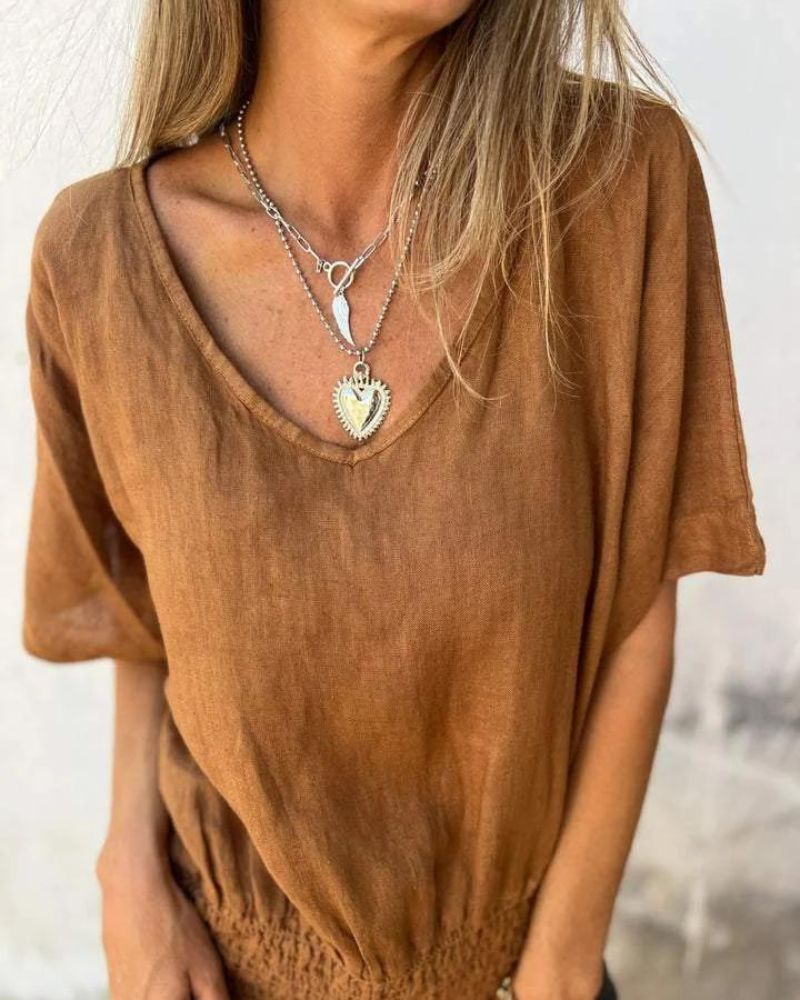 Women's Close Cut V Neck Tee - Everyday Comfort and Style