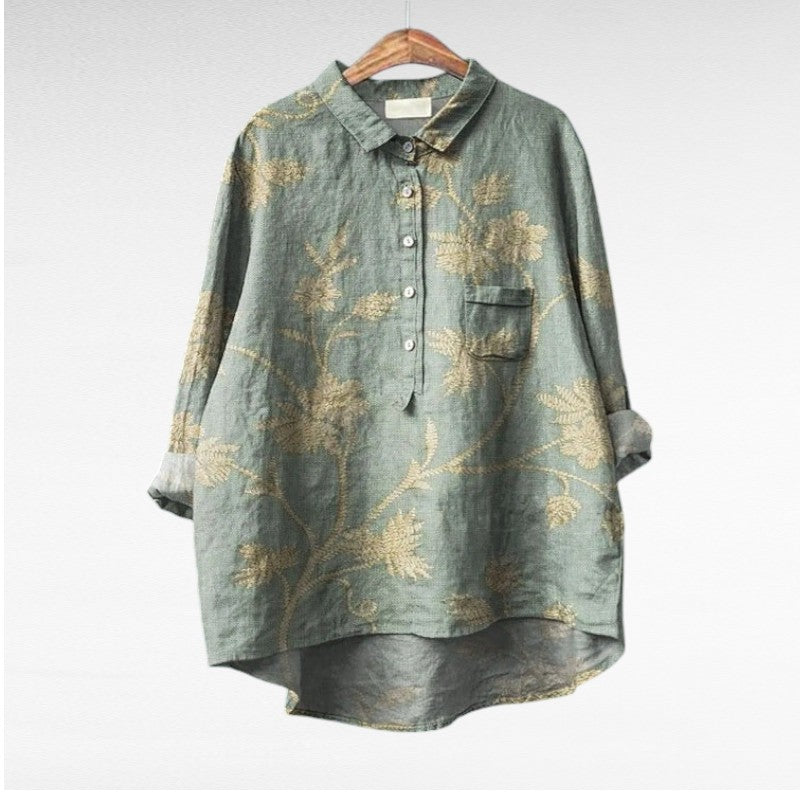 Women's Linen Blouse - Elegant & Breathable for Summer