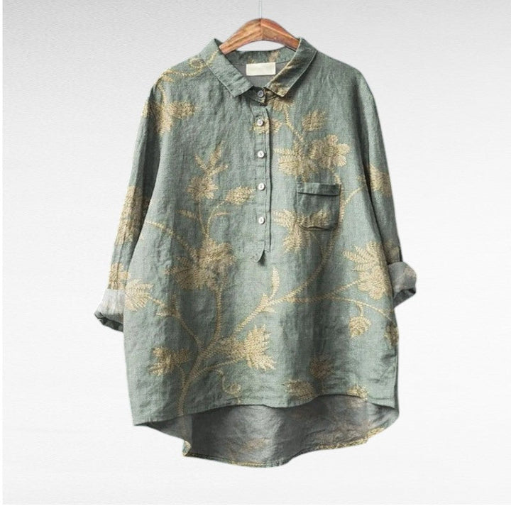 Women's Linen Blouse - Elegant & Breathable for Summer
