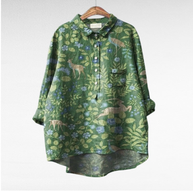 Women's Linen Blouse - Elegant & Breathable for Summer