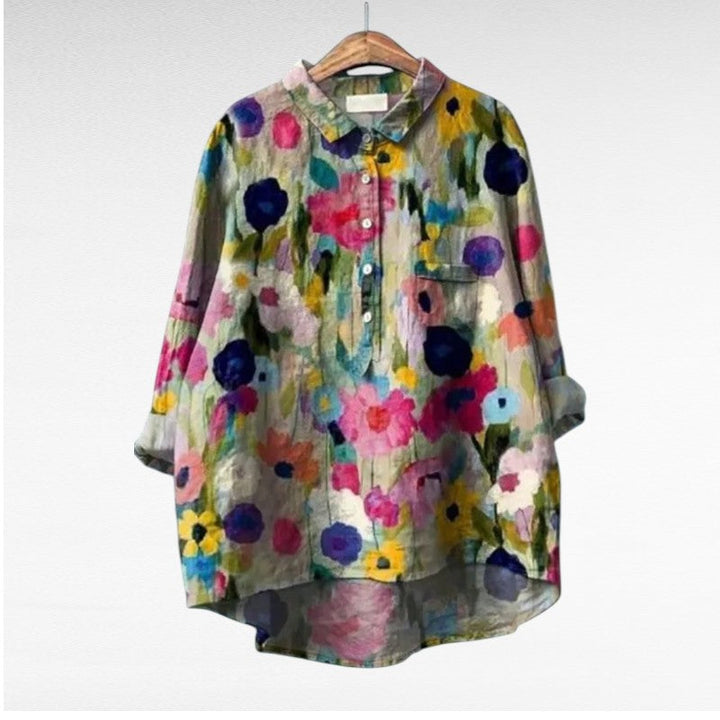 Women's Linen Blouse - Elegant & Breathable for Summer