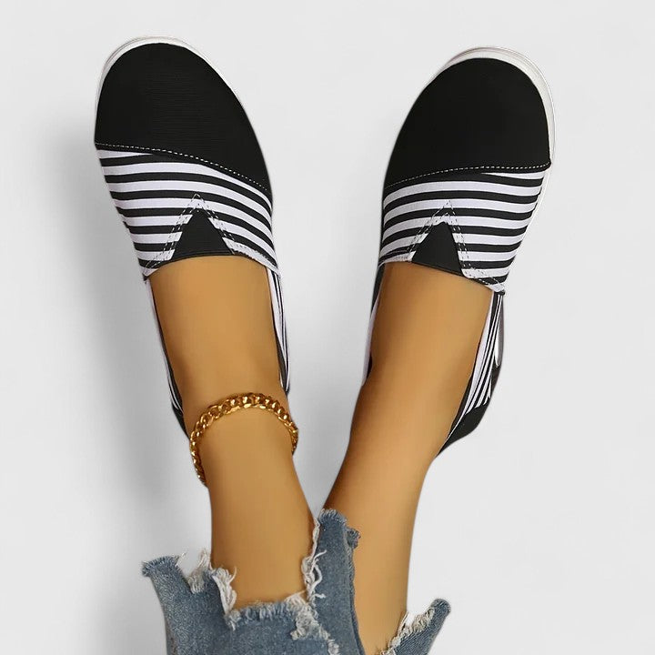 Women's Colette Striped Slip-On Sneakers - Everyday Comfort