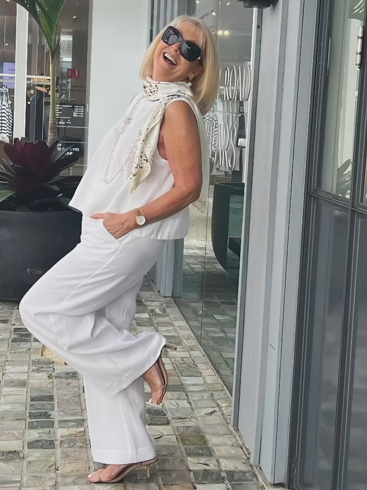 Women's Casual Two-Piece Set - Effortless Elegance for Day or Night