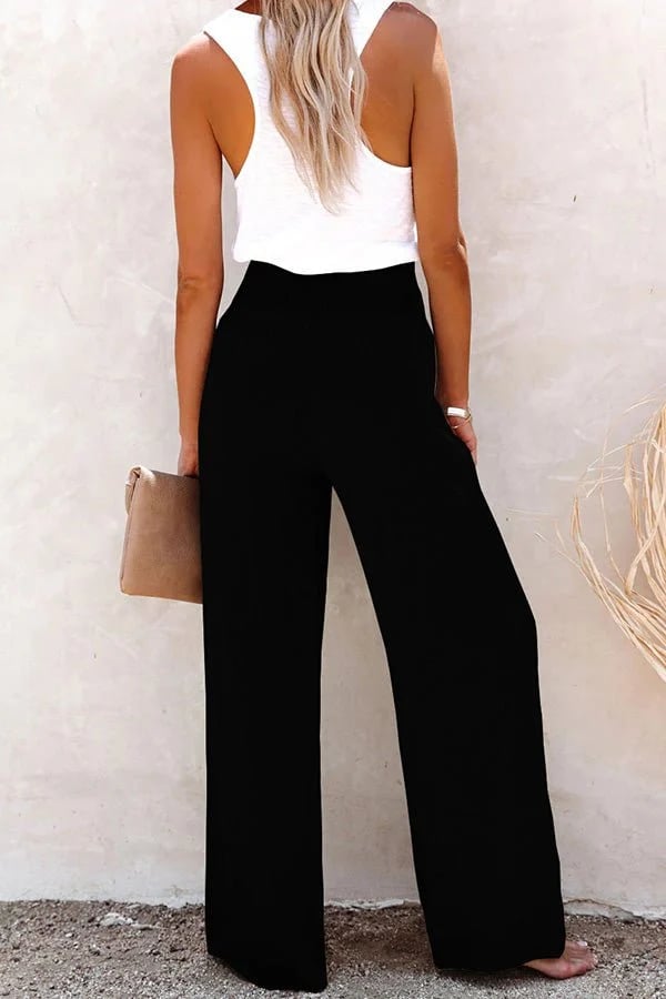 Women's High-Waist Relaxed Trousers - Everyday Chic Comfort
