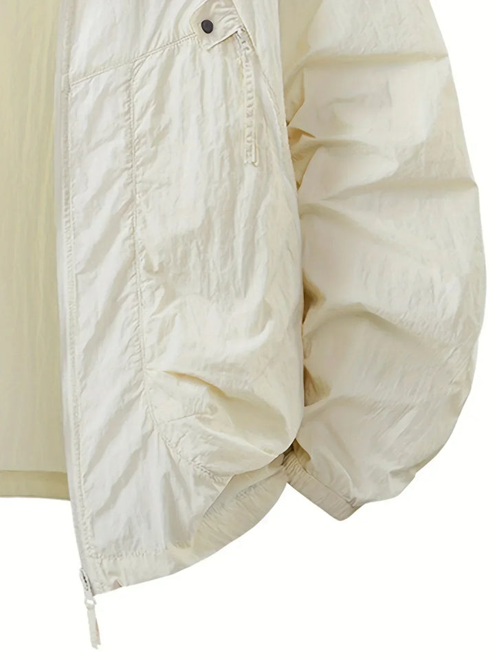 Women's Waterproof Windbreaker Jacket with Adjustable Hood