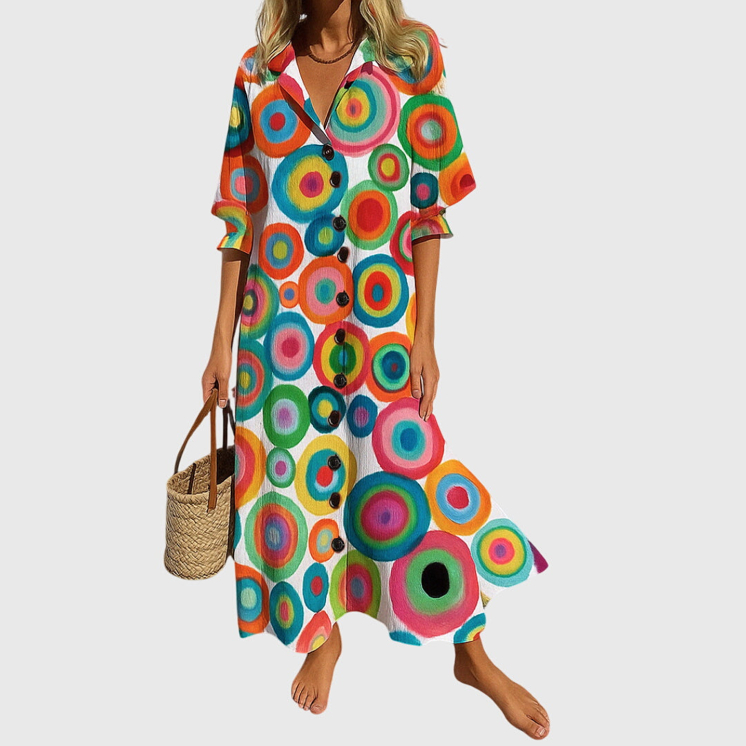 Women's Bohemian Lace Dress - Elegant Slimming Silhouette