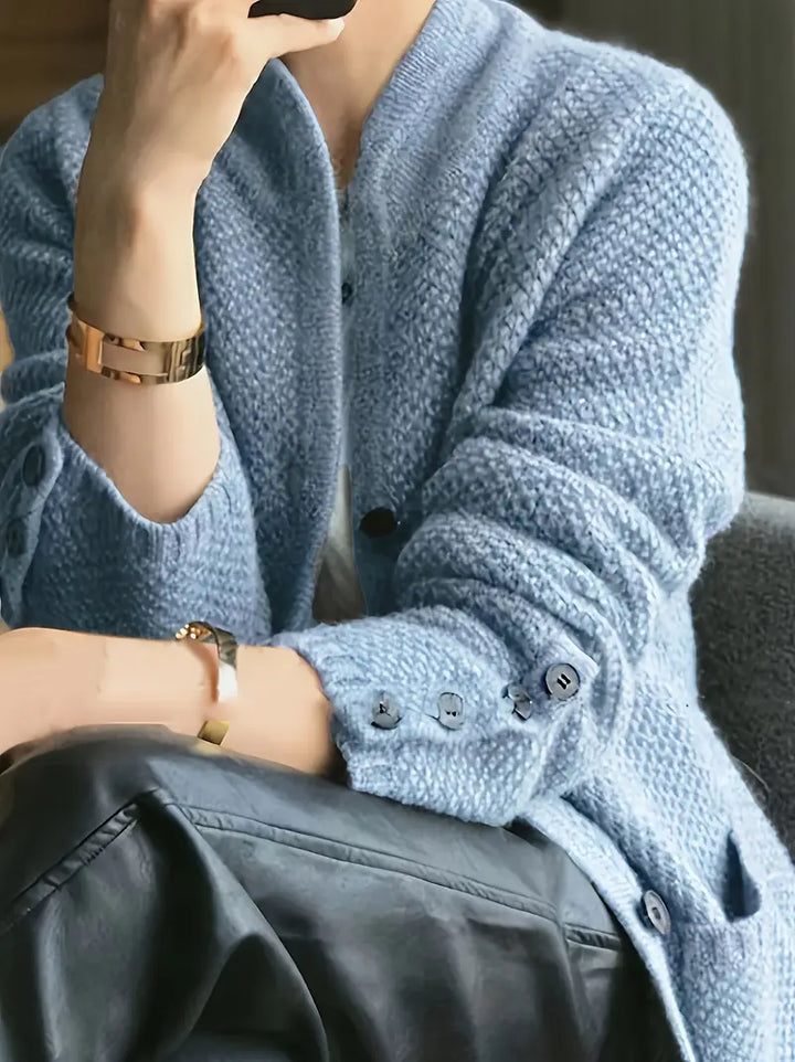 Women's Textured Knit Cardigan - Cozy Everyday Layering