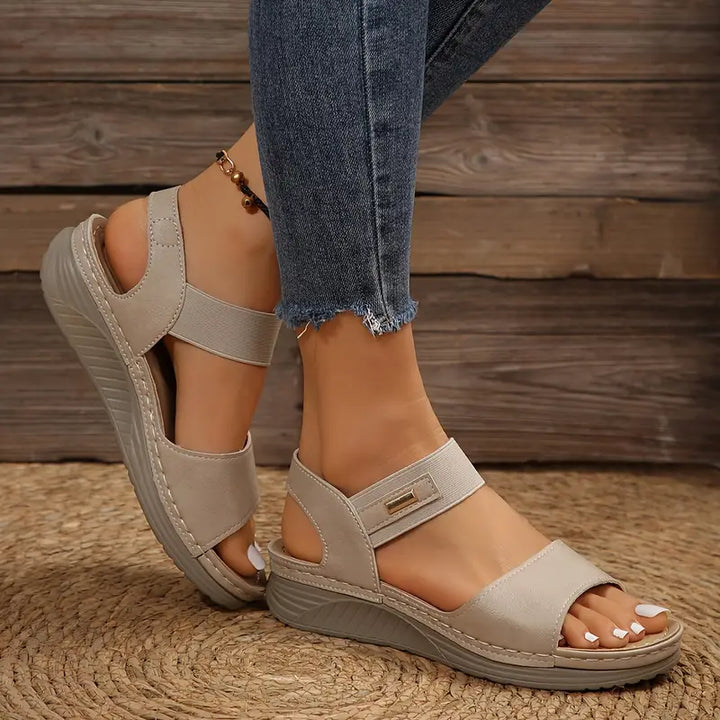 Women's Comfort Cushioned Wedge Sandals - All-Day Ease