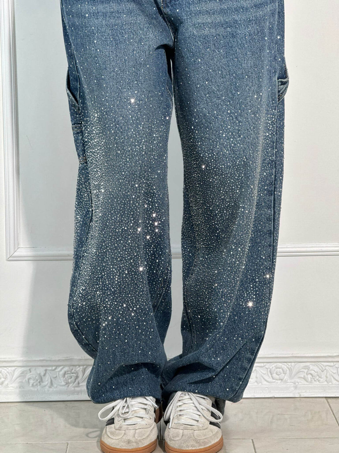 Women's Victoria High-Waist Glitter Jeans - Sparkle with Confidence