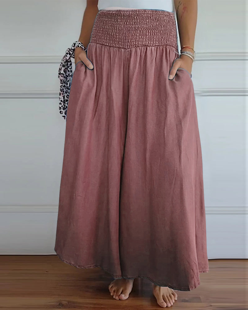 Women's Polyester Wide-Leg Trousers - Comfy & Breezy