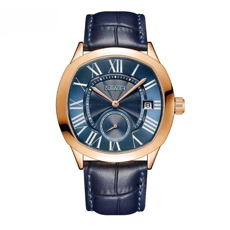 Men's Roman Numeral Watch – Leather Strap Dress Watch