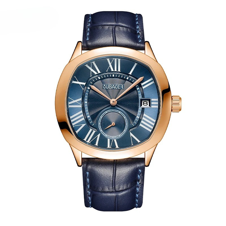 Men's Roman Numeral Watch – Leather Strap Dress Watch