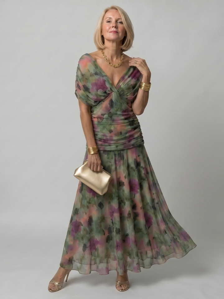 Women's Off-Shoulder Flow Midi Dress – Lightweight & Breezy