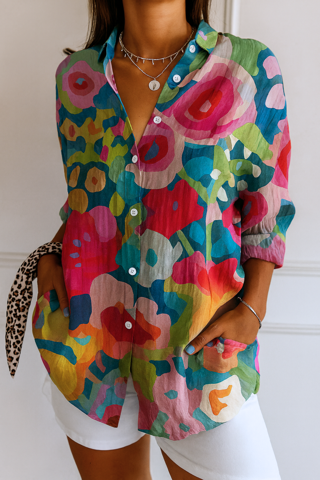 Women's Printed Blouse - Vibrant & Fade-Resistant for Everyday Style