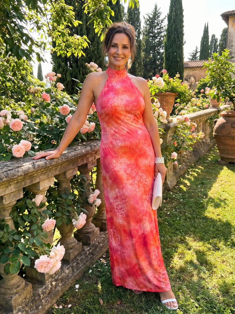 Women's Halter Neck Printed Maxi Dress – Effortless Elegance