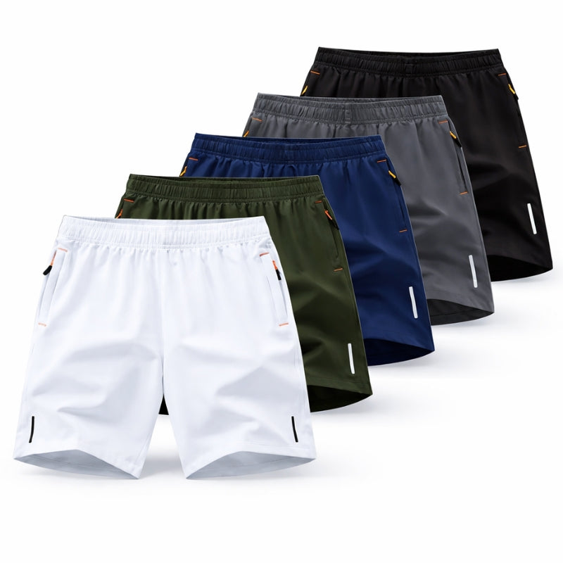 Men's Quick-Dry Training Shorts – Zip-Pocket Gym & Running Shorts