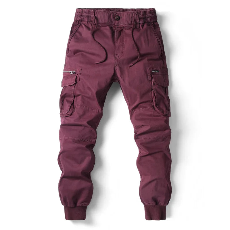 Men's Stretch-Cotton Cargo Joggers – Tapered Everyday Fit