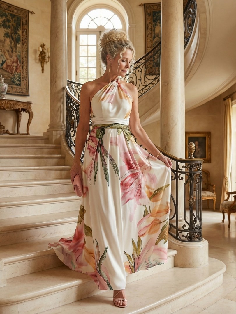 Women's Floral Maxi Dress - Breezy and Comfortable
