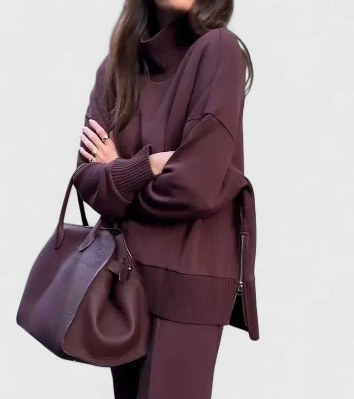 Women's Avery Sophisticated Two-Piece Set - Cozy Elegance