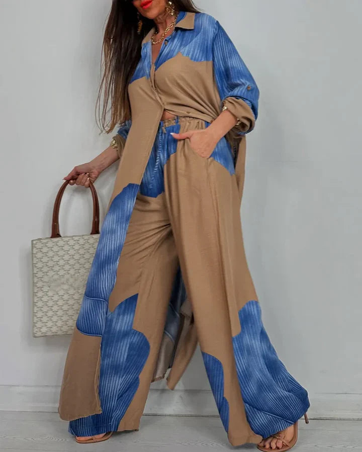 Women's Moriel Printed Two-Piece Set - Effortless Elegance