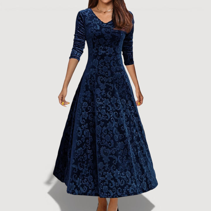 Women's Jillian Elegant Velvet Dress - Everyday Elegance