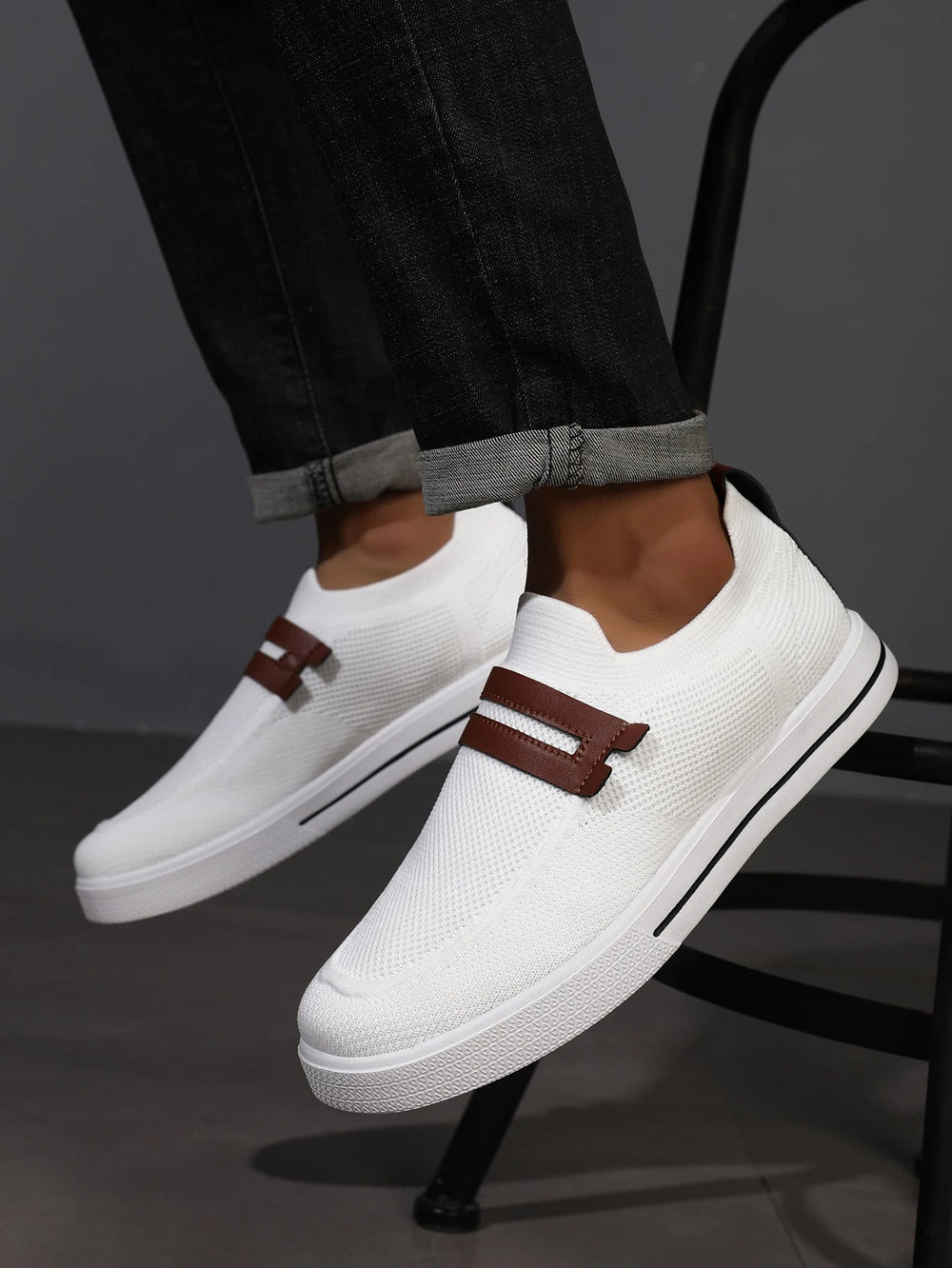 Men's Knit Slip-On Trainers – Lightweight Everyday Comfort