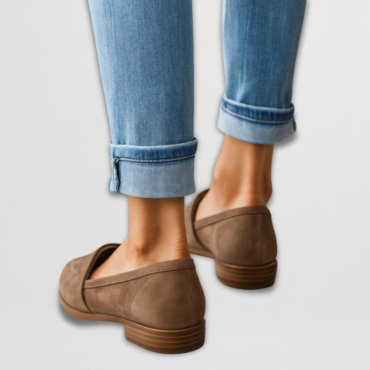 Women's Suede Loafers - Pointed Toe Style for Everyday