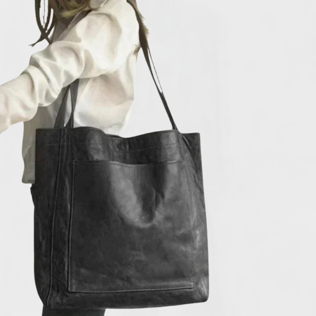 Women's Stylish Leather Bag - Spacious Compartments for Organization
