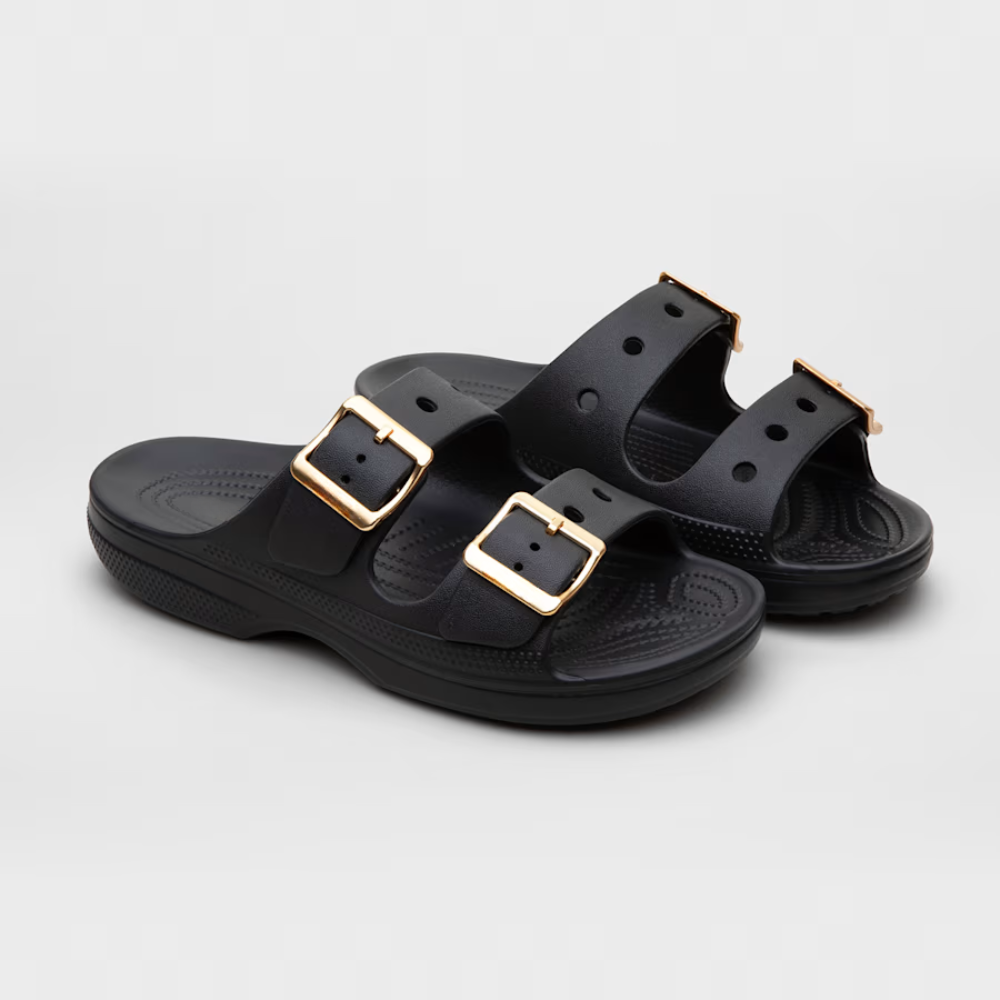 Women's Saturday Double Buckle Platform Slides - All-Day Comfort &