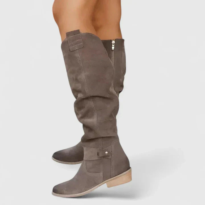 Women's Classic Knee-High Boots - Everyday Elegance