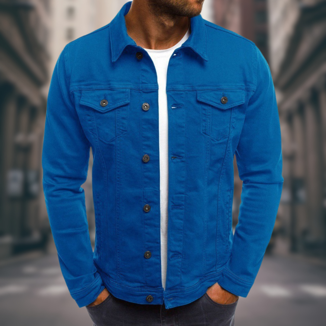 Men's Tailored Denim Jacket - Everyday Street Style