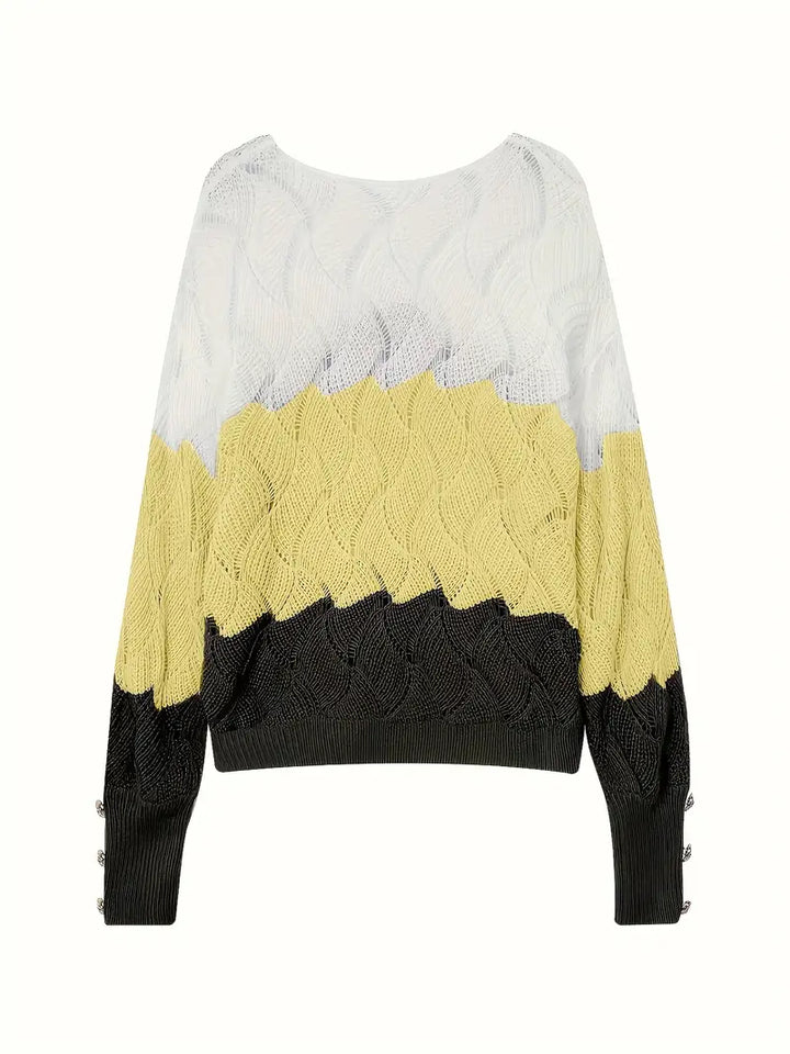 Women's Cozy Wave Knit Sweater - For Effortless Layering