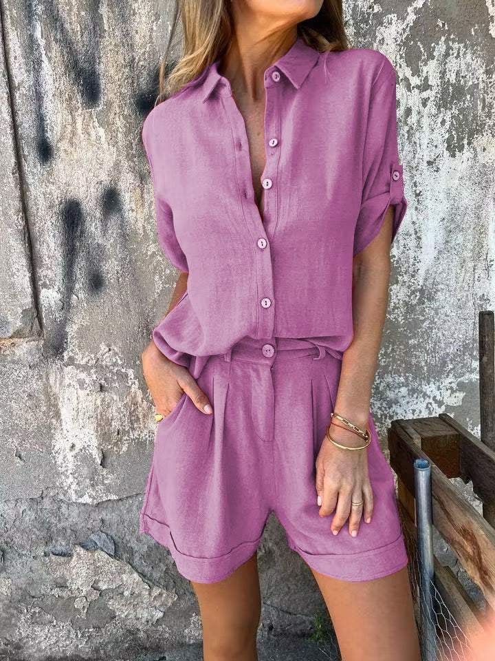 Women's Cotton-Linen Two-Piece Set - Breezy & Timeless