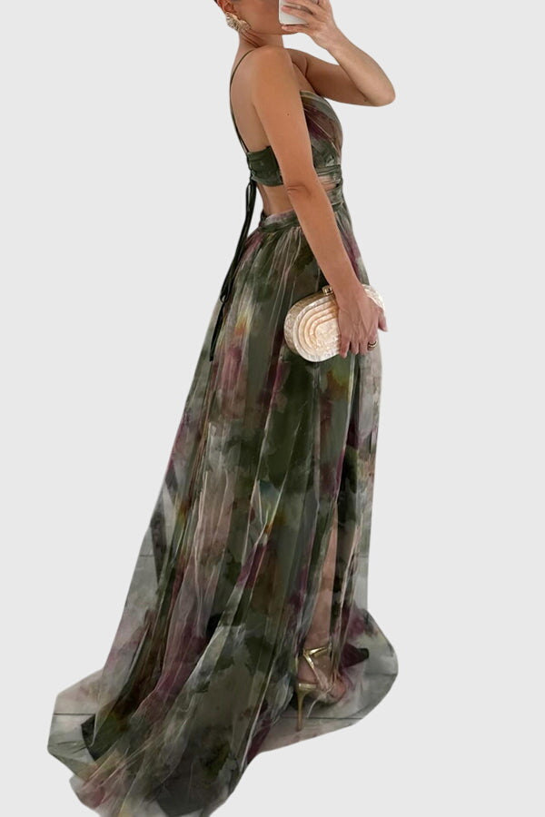 Women's Floral Print Maxi Dress - Effortless Summer Elegance