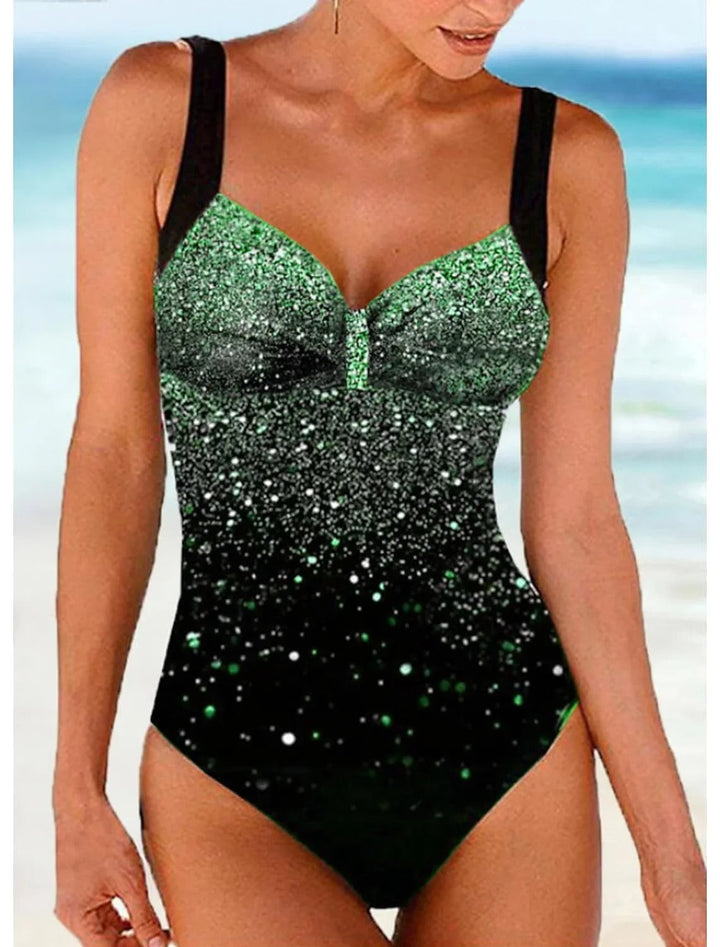 Women's Sequin Printed Swimsuit - Perfect for Beach Days