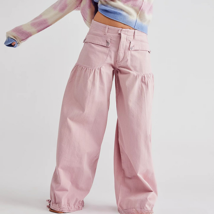 Women's Elegant Wide-Leg Flowy-Fit Jeans - Relaxed Comfort