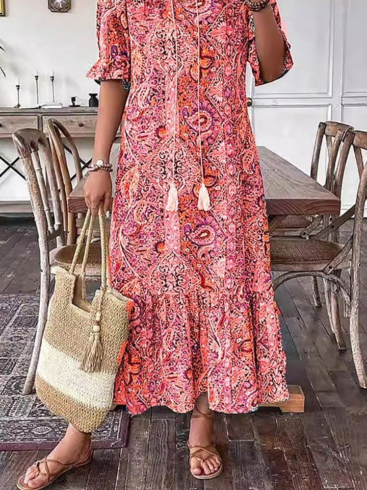 Women's Boho Grace Cotton Dress - Breezy Summer Style