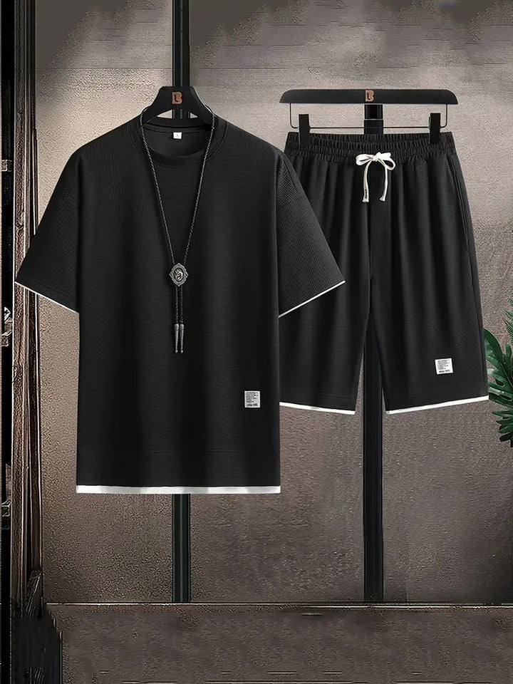 Men's Waffle Knit Lounge Set - Comfortable Relaxed Fit