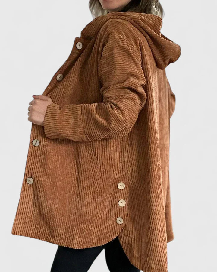 Women's Soft Ribbed Hooded Jacket - Effortless Everyday Style