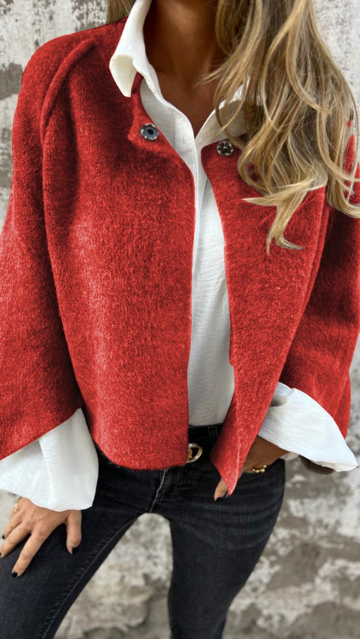 Women's Wool Coat - Classic Single-Breasted Elegance