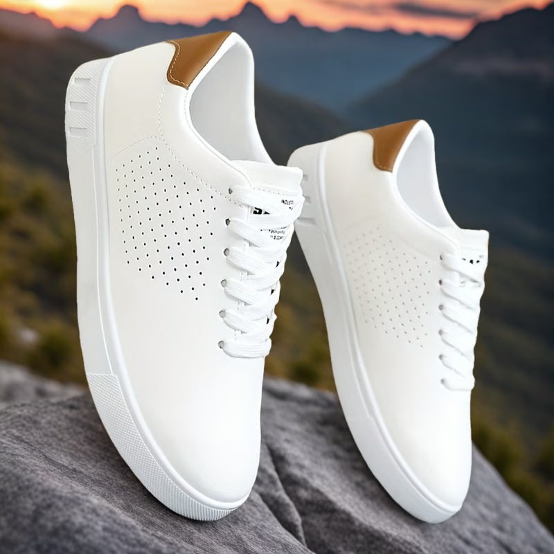 Men's Perforated Court Trainers – Minimalist Everyday Sneakers