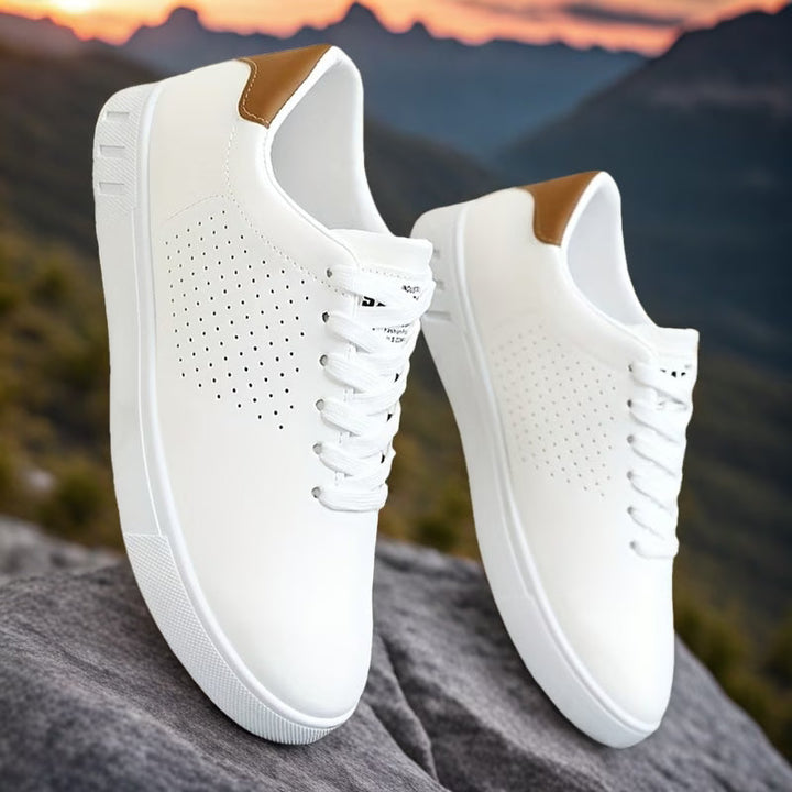 Men's Perforated Court Trainers – Minimalist Everyday Sneakers