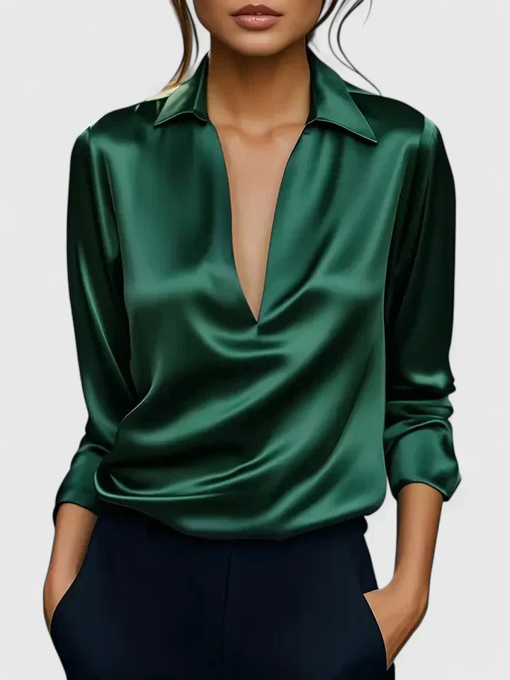 Women's Calvina Sophisticated Blouse - Versatile & Elegant