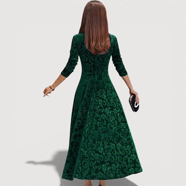 Women's Jillian Elegant Velvet Dress - Everyday Elegance