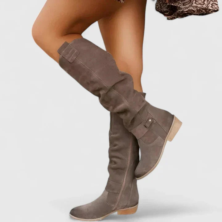 Women's Classic Knee-High Boots - Everyday Elegance