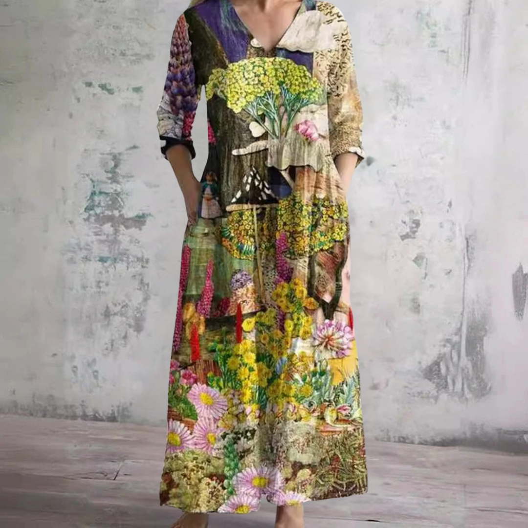 Women's Floral Summer Dress - Effortless Everyday Elegance