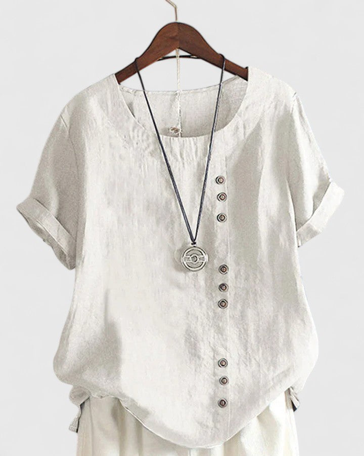 Women's Short Sleeve Blouse - Comfortable & Versatile Everyday