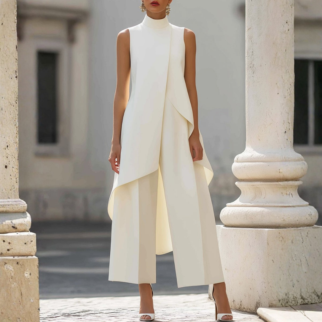 Women's Elegant Drop-Waist Jumpsuit - Effortless Chic