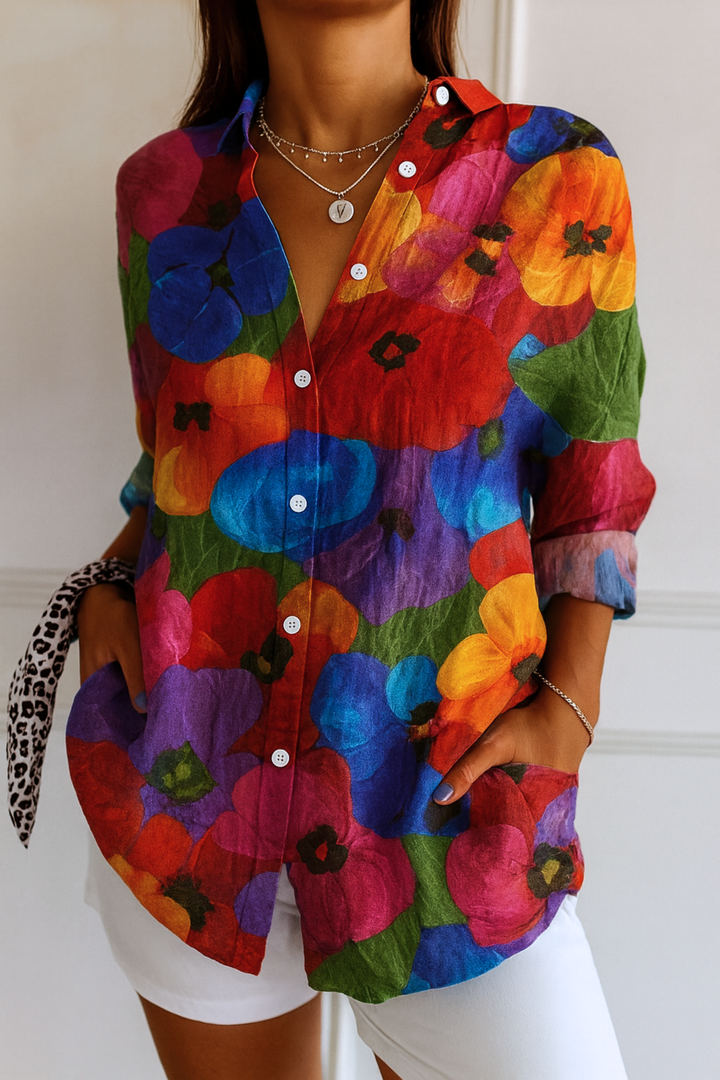 Women's Printed Blouse - Vibrant & Fade-Resistant for Everyday Style